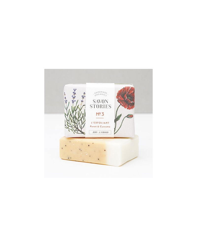"N°3 POPPY SEED BAR SOAP" with lavender & lemongrass: Savon Stories