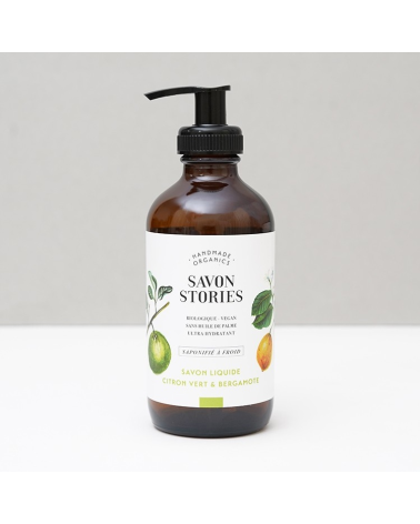 "CITRON VERT & BERGAMOTE" savon liquide bio - purifiant, tonifiant et antioxydant: Savon Stories