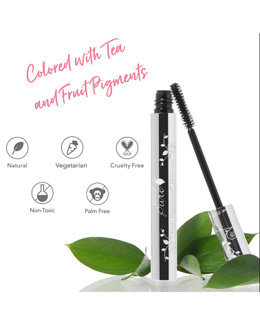 BLACK TEA, mascara noir intense aux pigments de fruits: 100% Pure