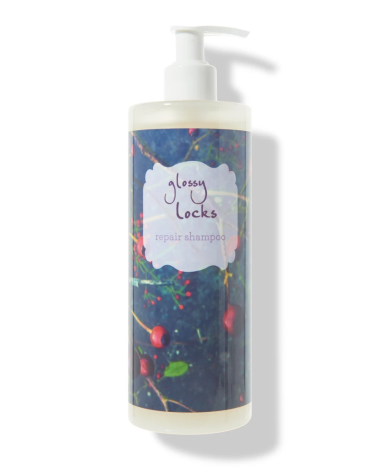 "GLOSSY LOCKS" repair shampoo for dry and damaged hair: 100% Pure