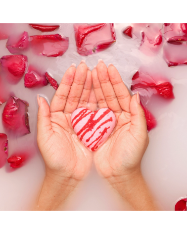 ROSE SORBET boules de bain en forme de coeur: NCLA Beauty