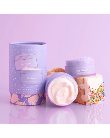 BIRTHDAY CAKE coffret découverte, gommage corps + baume hydratant corps: NCLA Beauty