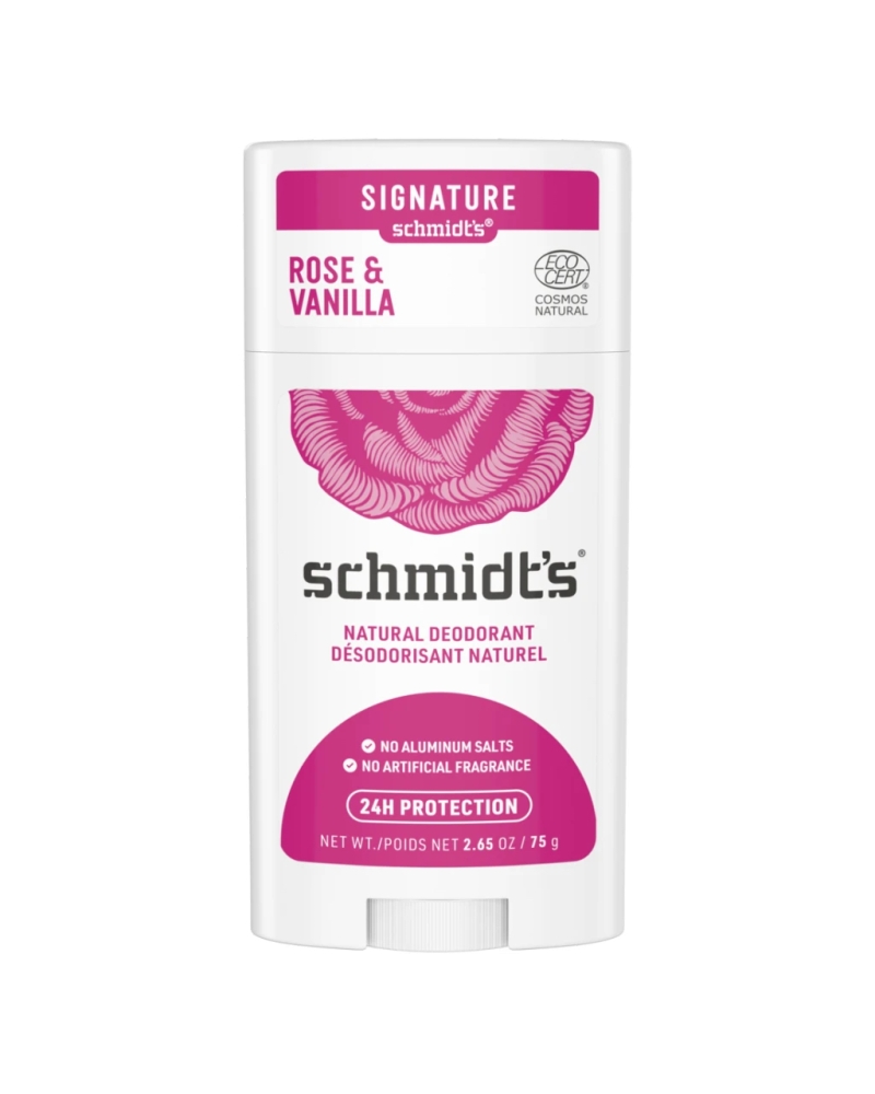 ROSE & VANILLA deodorant stick: Schmidt's Natural