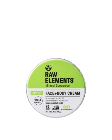 FACE + BODY sunscreen SPF 30 (tin - plastic free): Raw Elements USA