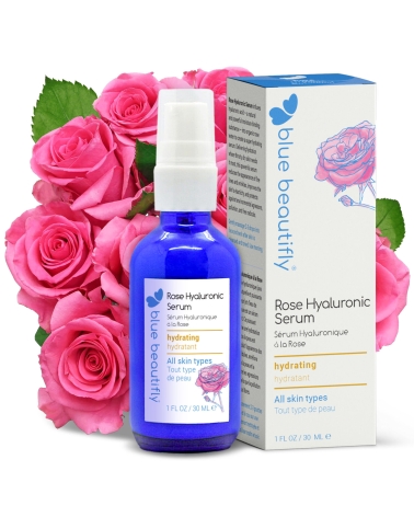 blue beautifly rose hyaluronic serum sérum à la rose et acide hyaluronique